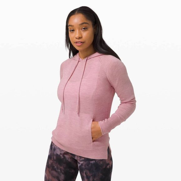 Pink Taupe Sit In Lotus Hoodie Sweater 